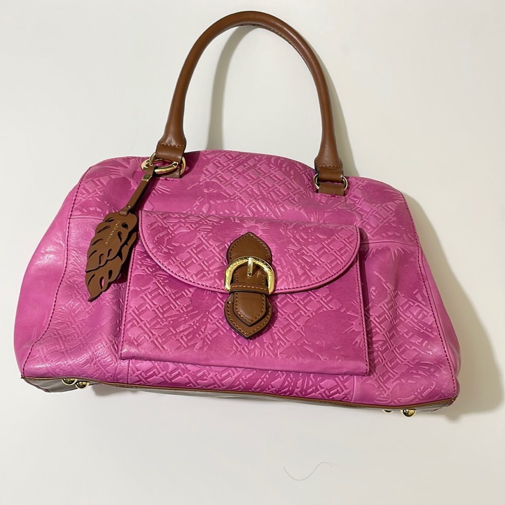 Tignanello Women’s Pink Multi-Pockets Purse Shoulder Bag Medium Size